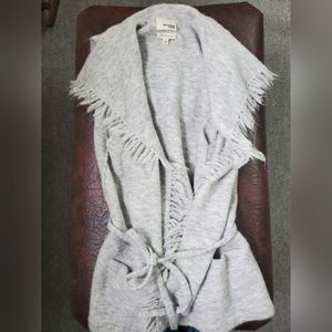 Wilfred Gray Fringe Vest